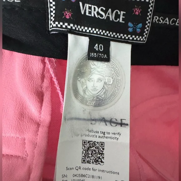 Versace Flared Suit Trousers Pastel Pink Women's EU 40/US Small